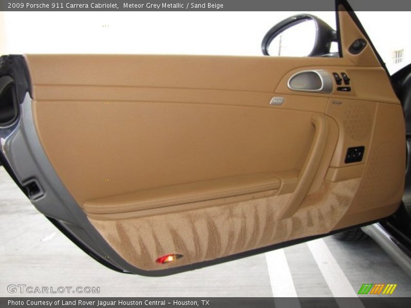 Meteor Grey Metallic / Sand Beige 2009 Porsche 911 Carrera Cabriolet