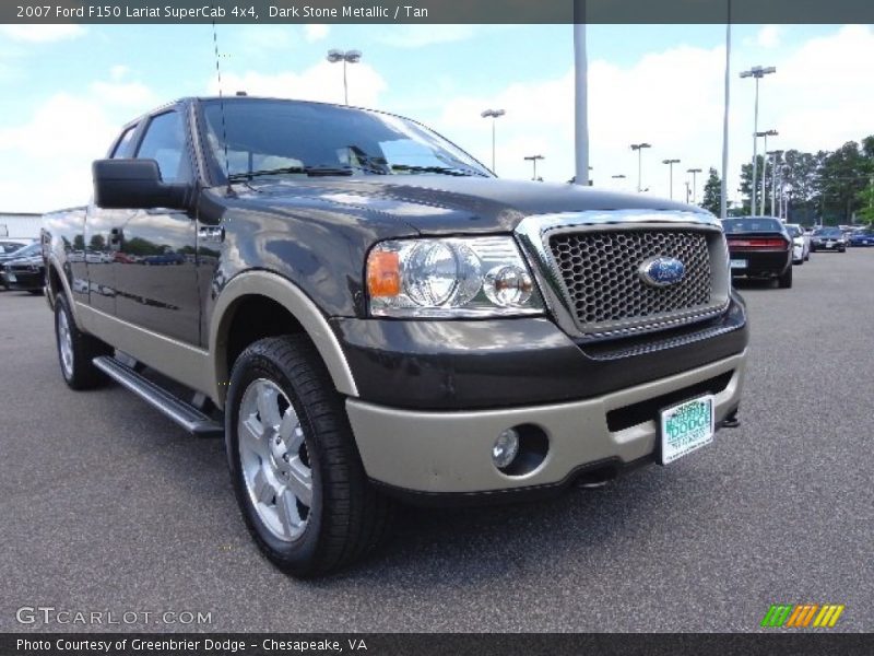 Dark Stone Metallic / Tan 2007 Ford F150 Lariat SuperCab 4x4