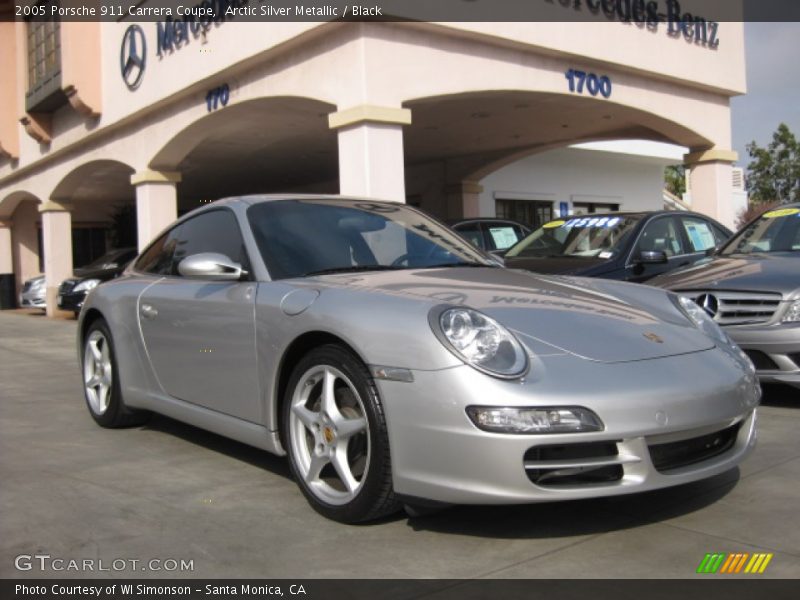 Arctic Silver Metallic / Black 2005 Porsche 911 Carrera Coupe