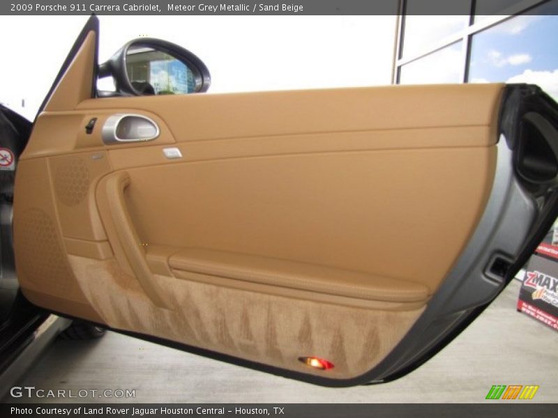 Meteor Grey Metallic / Sand Beige 2009 Porsche 911 Carrera Cabriolet