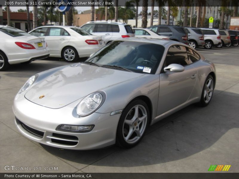 Arctic Silver Metallic / Black 2005 Porsche 911 Carrera Coupe