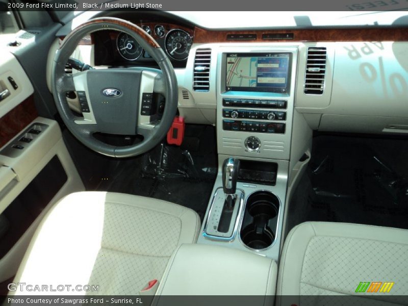 Black / Medium Light Stone 2009 Ford Flex Limited