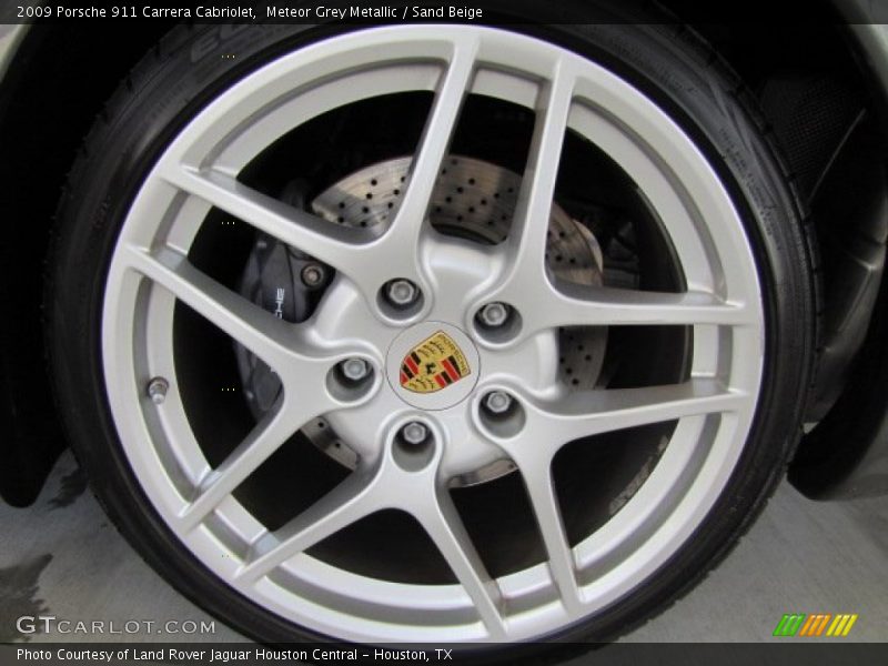 Meteor Grey Metallic / Sand Beige 2009 Porsche 911 Carrera Cabriolet