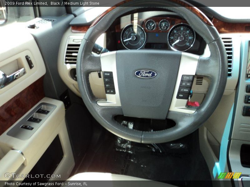 Black / Medium Light Stone 2009 Ford Flex Limited