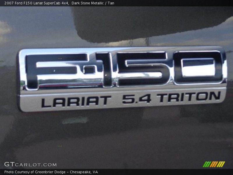 Dark Stone Metallic / Tan 2007 Ford F150 Lariat SuperCab 4x4