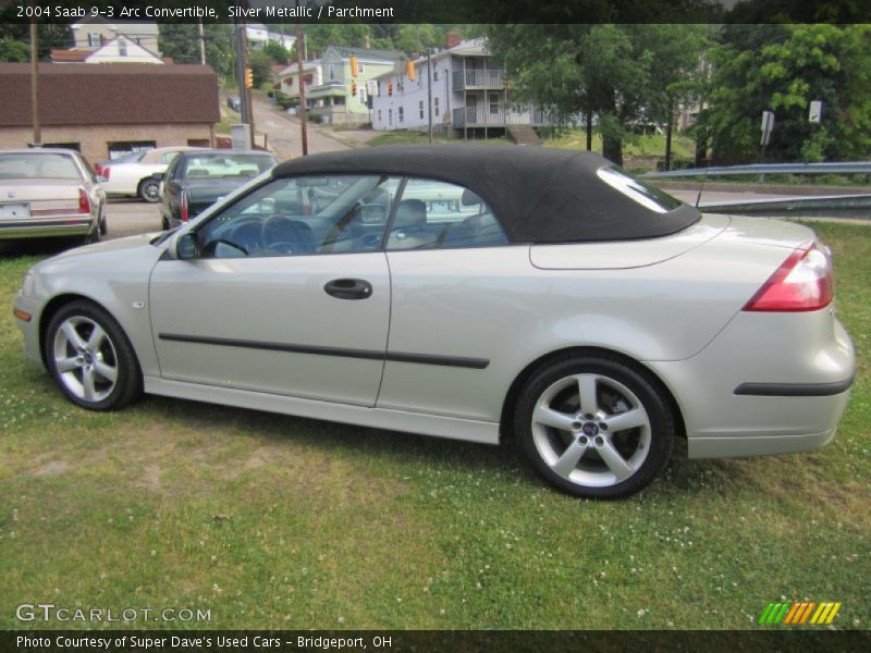 Silver Metallic / Parchment 2004 Saab 9-3 Arc Convertible