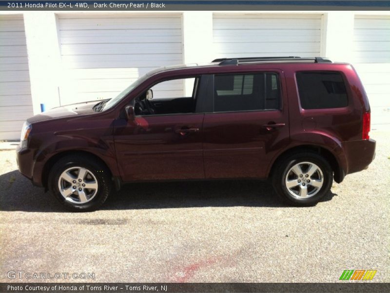 Dark Cherry Pearl / Black 2011 Honda Pilot EX-L 4WD