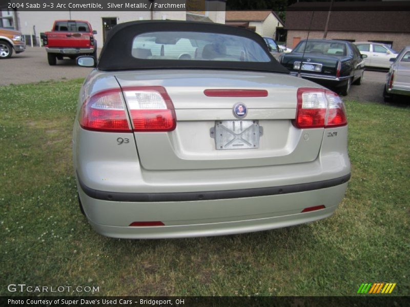 Silver Metallic / Parchment 2004 Saab 9-3 Arc Convertible