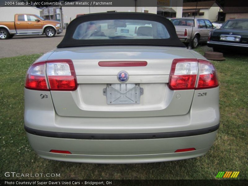 Silver Metallic / Parchment 2004 Saab 9-3 Arc Convertible