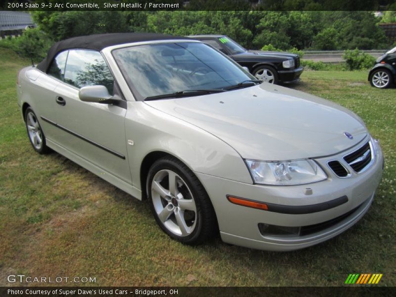 Silver Metallic / Parchment 2004 Saab 9-3 Arc Convertible