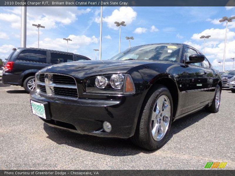 Brilliant Black Crystal Pearl / Dark Slate Gray 2010 Dodge Charger R/T
