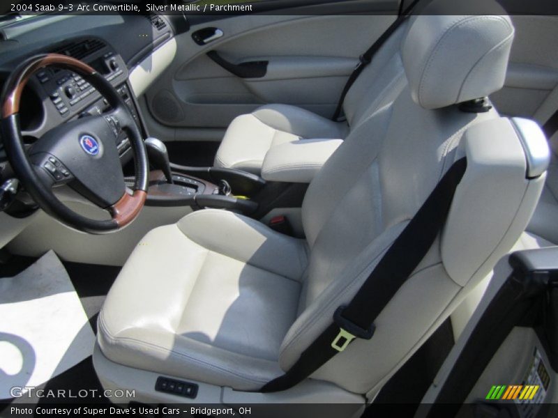 Silver Metallic / Parchment 2004 Saab 9-3 Arc Convertible
