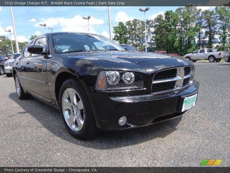 Brilliant Black Crystal Pearl / Dark Slate Gray 2010 Dodge Charger R/T