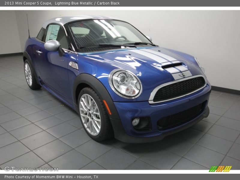 Lightning Blue Metallic / Carbon Black 2013 Mini Cooper S Coupe
