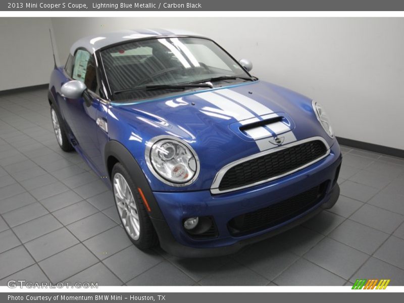 Lightning Blue Metallic / Carbon Black 2013 Mini Cooper S Coupe