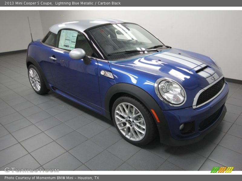 Lightning Blue Metallic / Carbon Black 2013 Mini Cooper S Coupe