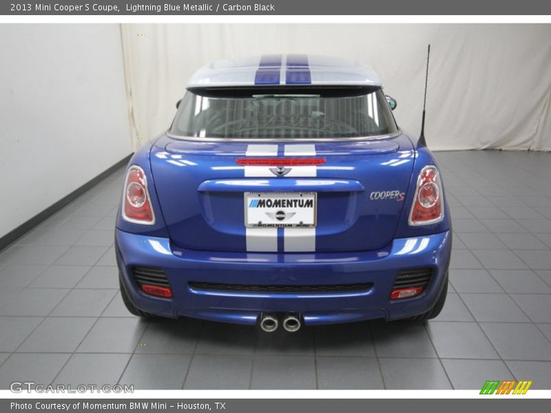 Lightning Blue Metallic / Carbon Black 2013 Mini Cooper S Coupe