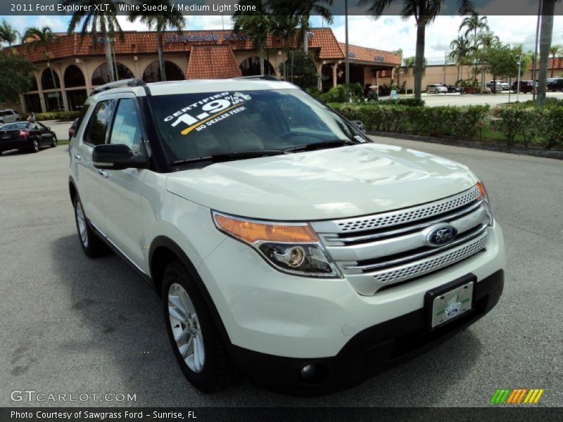 White Suede / Medium Light Stone 2011 Ford Explorer XLT