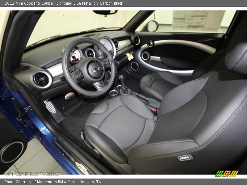 Lightning Blue Metallic / Carbon Black 2013 Mini Cooper S Coupe