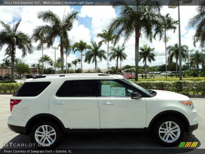 White Suede / Medium Light Stone 2011 Ford Explorer XLT