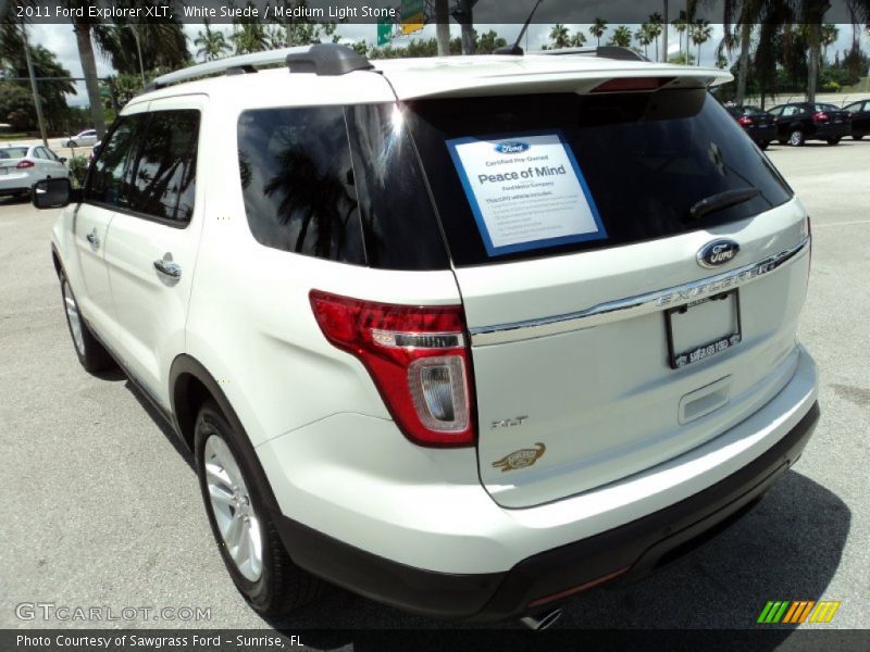 White Suede / Medium Light Stone 2011 Ford Explorer XLT