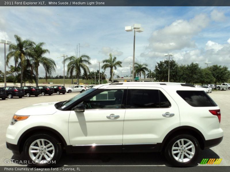 White Suede / Medium Light Stone 2011 Ford Explorer XLT