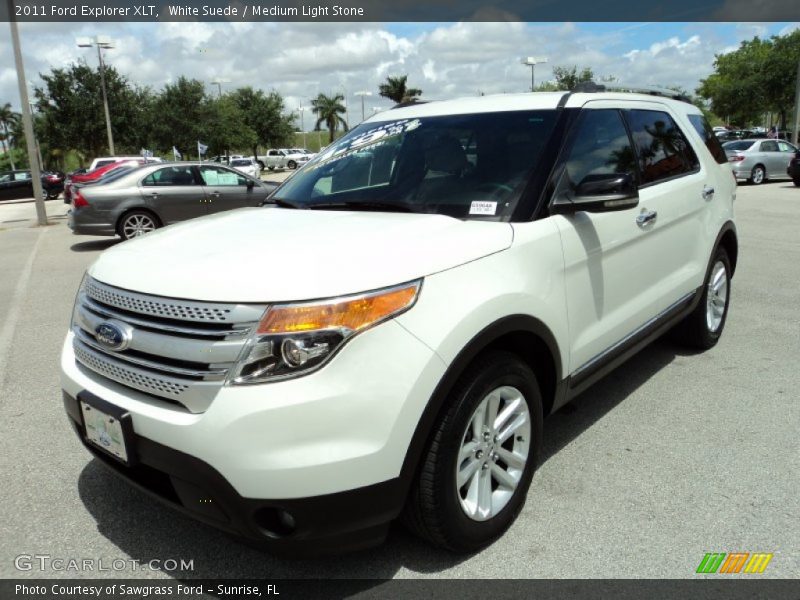 White Suede / Medium Light Stone 2011 Ford Explorer XLT