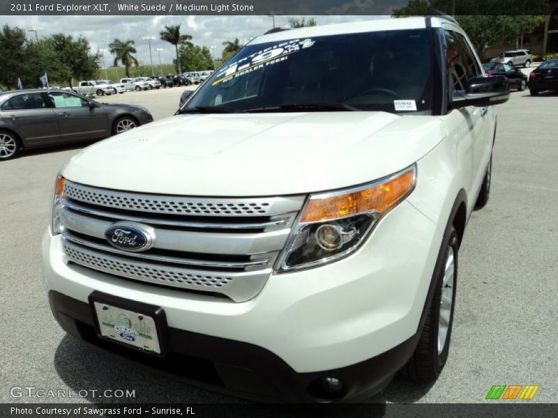 White Suede / Medium Light Stone 2011 Ford Explorer XLT