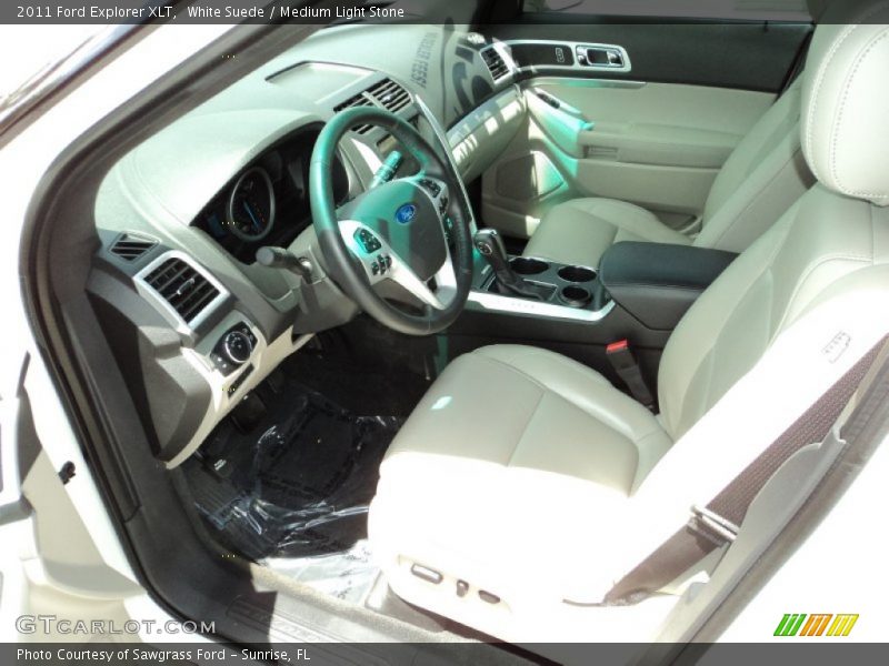 White Suede / Medium Light Stone 2011 Ford Explorer XLT
