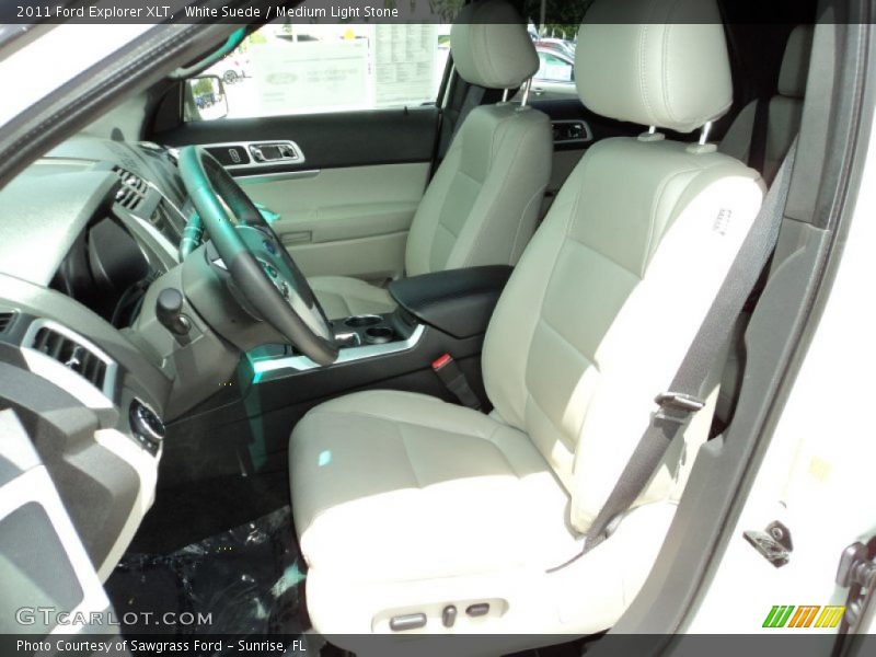 White Suede / Medium Light Stone 2011 Ford Explorer XLT