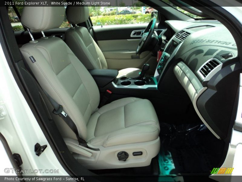 White Suede / Medium Light Stone 2011 Ford Explorer XLT
