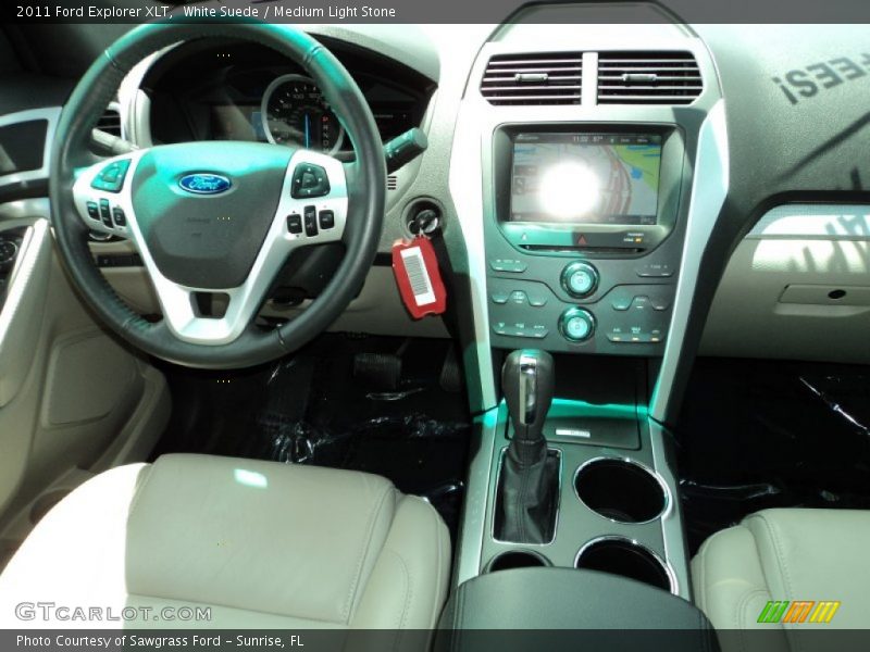 White Suede / Medium Light Stone 2011 Ford Explorer XLT