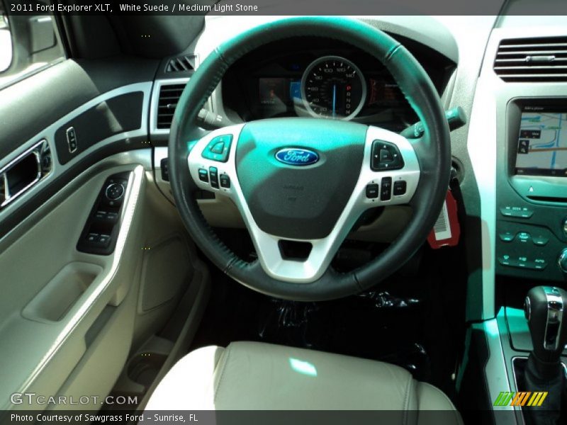 White Suede / Medium Light Stone 2011 Ford Explorer XLT