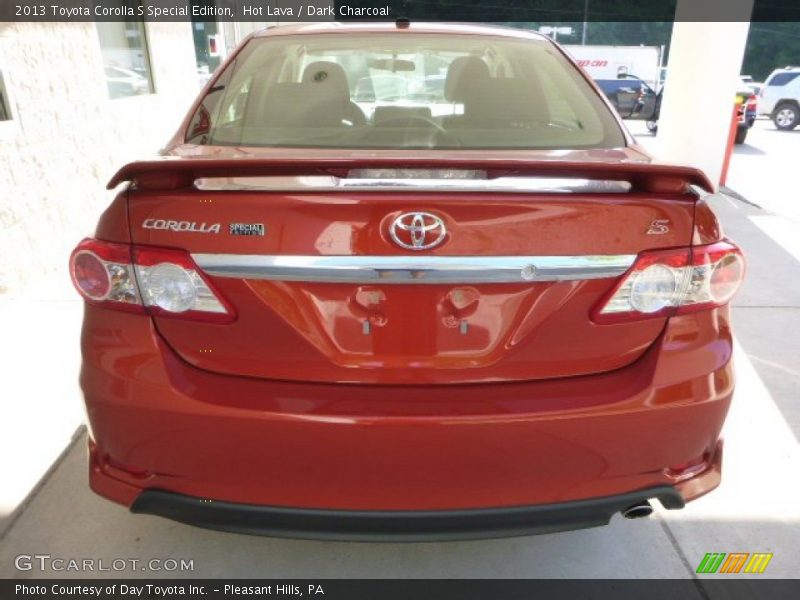 Hot Lava / Dark Charcoal 2013 Toyota Corolla S Special Edition