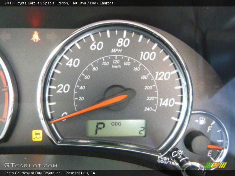 Hot Lava / Dark Charcoal 2013 Toyota Corolla S Special Edition