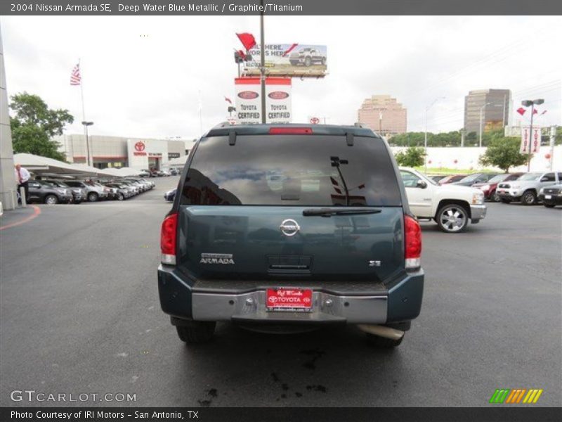 Deep Water Blue Metallic / Graphite/Titanium 2004 Nissan Armada SE