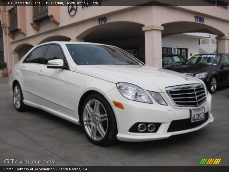 Arctic White / Black 2010 Mercedes-Benz E 350 Sedan