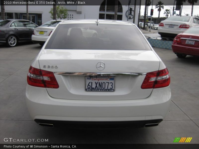 Arctic White / Black 2010 Mercedes-Benz E 350 Sedan