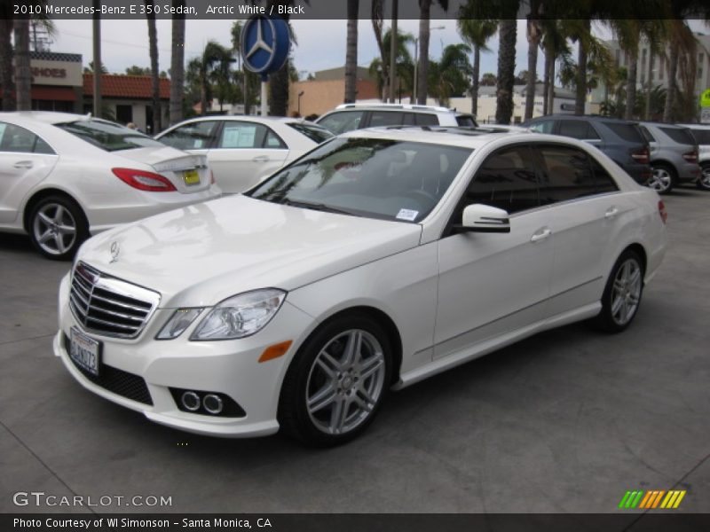 Arctic White / Black 2010 Mercedes-Benz E 350 Sedan