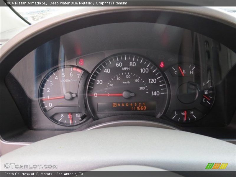Deep Water Blue Metallic / Graphite/Titanium 2004 Nissan Armada SE