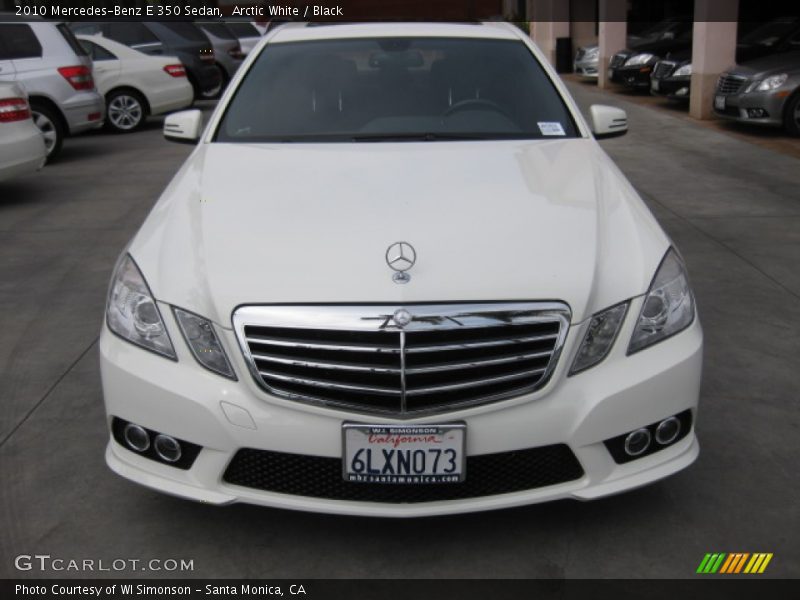 Arctic White / Black 2010 Mercedes-Benz E 350 Sedan