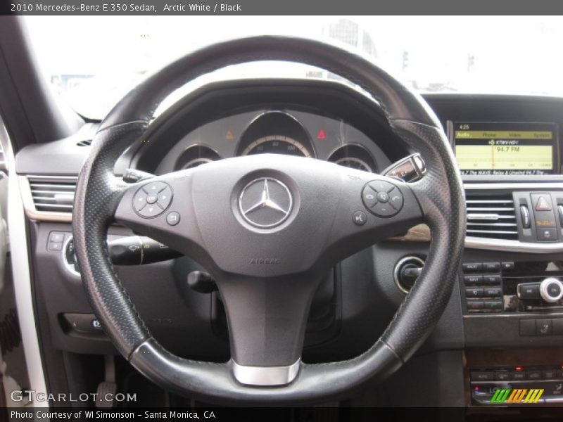 Arctic White / Black 2010 Mercedes-Benz E 350 Sedan
