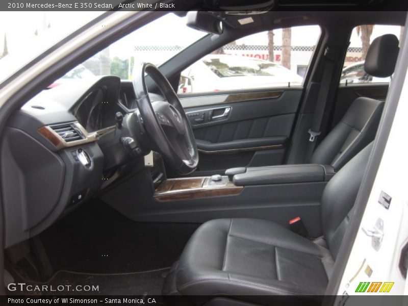 Arctic White / Black 2010 Mercedes-Benz E 350 Sedan