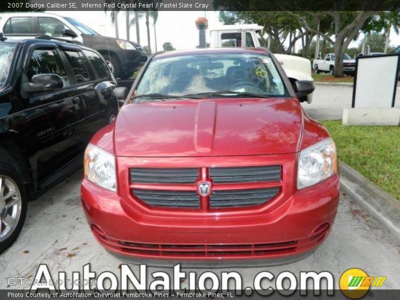 Inferno Red Crystal Pearl / Pastel Slate Gray 2007 Dodge Caliber SE