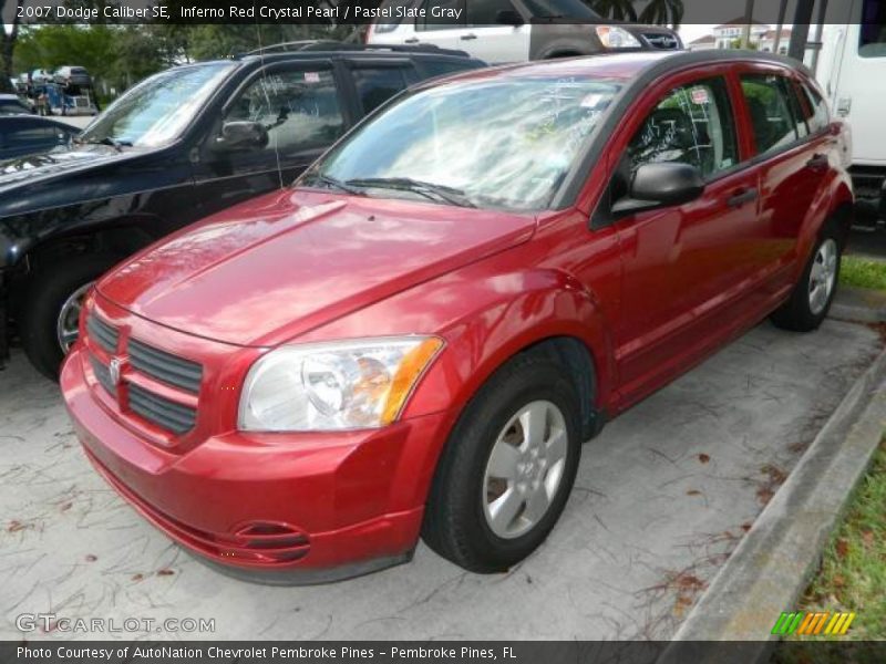 Inferno Red Crystal Pearl / Pastel Slate Gray 2007 Dodge Caliber SE
