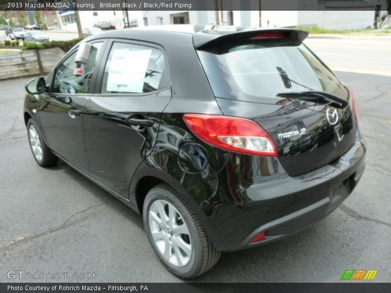 Brilliant Black / Black/Red Piping 2013 Mazda MAZDA2 Touring