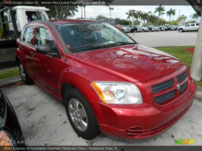 Inferno Red Crystal Pearl / Pastel Slate Gray 2007 Dodge Caliber SE