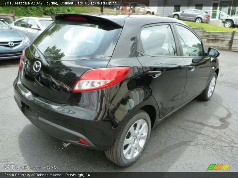 Brilliant Black / Black/Red Piping 2013 Mazda MAZDA2 Touring