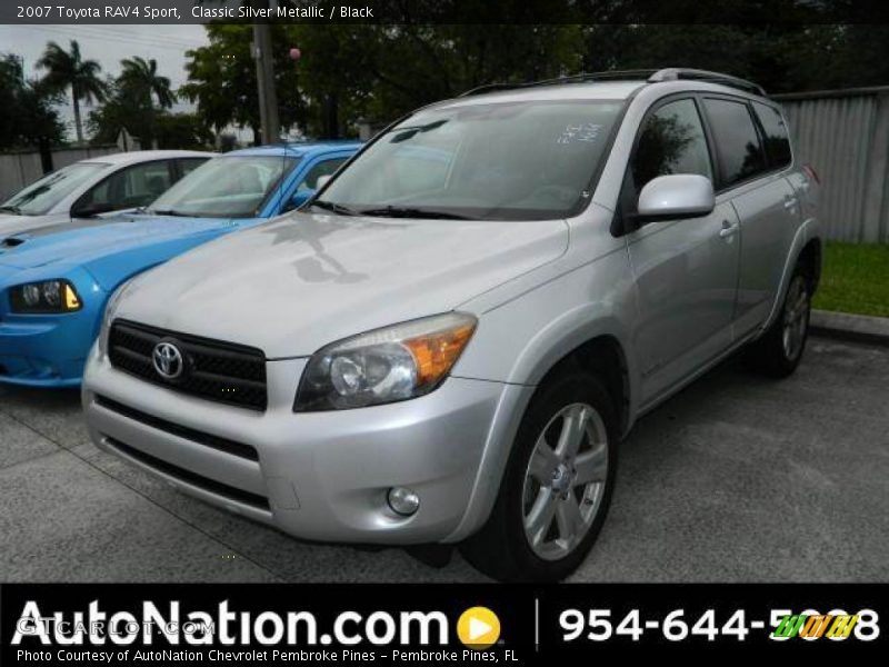Classic Silver Metallic / Black 2007 Toyota RAV4 Sport