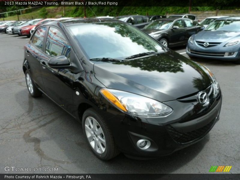 Brilliant Black / Black/Red Piping 2013 Mazda MAZDA2 Touring